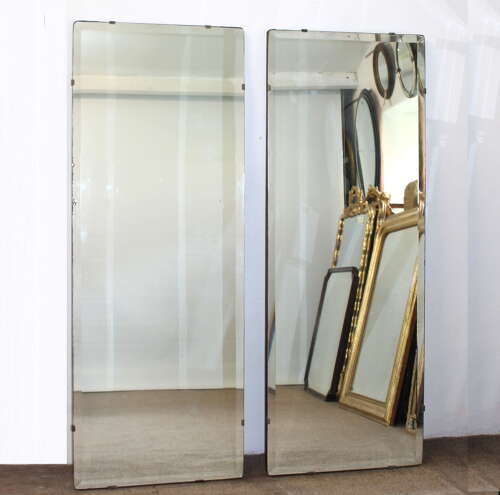 Pair of 1920s frameless Spanish mirrors