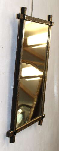 Antique French gilt and lacquer Japanese style mirror