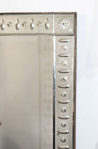 Large antique rectangular Venetian mirror