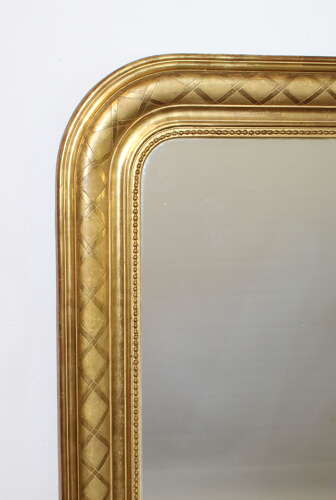 Antique French Louis-Philippe archtop mirror