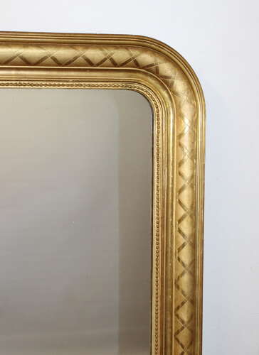 Antique French Louis-Philippe archtop mirror
