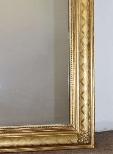 Antique French Louis-Philippe archtop mirror