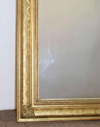 Antique French Louis-Philippe archtop mirror