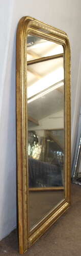 Antique French Louis-Philippe archtop mirror