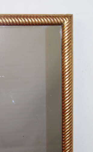 Antique French mirror with gilt ropetwist frame