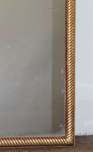 Antique French mirror with gilt ropetwist frame