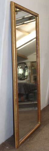 Antique French mirror with gilt ropetwist frame