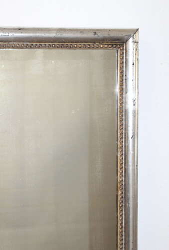 Antique French silverleafed Bistro mirror