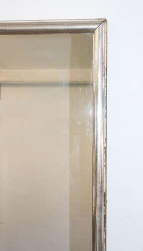Huge antique French silverleafed rectangular mirror