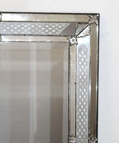 Antique Venetian mirror with layered frame