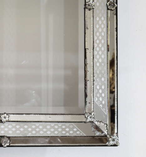 Antique Venetian mirror with layered frame