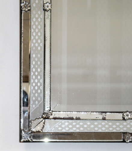 Antique Venetian mirror with layered frame
