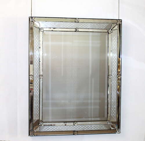 Antique Venetian mirror with layered frame