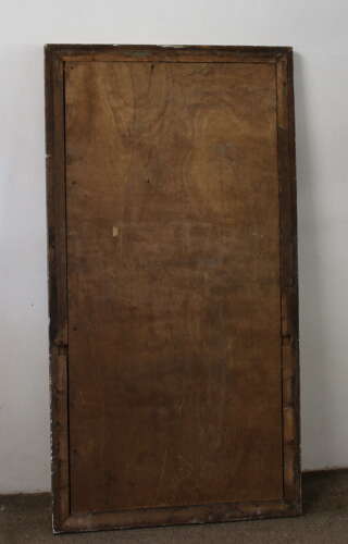 Antique French mirror with silverleafed rippled frame