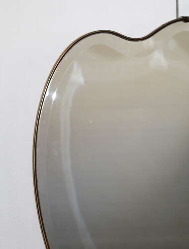 Mid-Century Modern shield-shaped Italian mirror