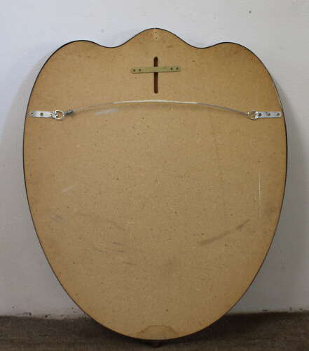 Mid-Century Modern shield-shaped Italian mirror