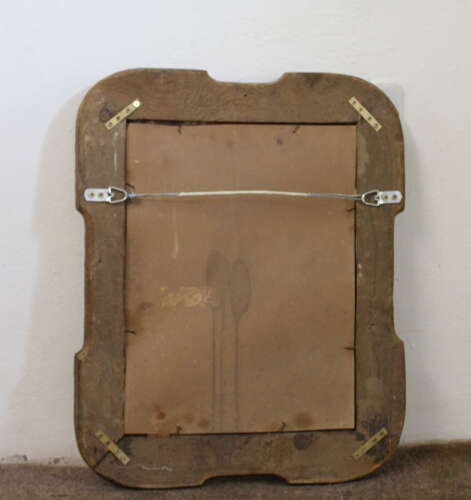 Small antique silverleafed Italian mirror