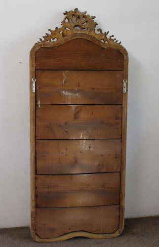 Tall narrow antique French gilt mirror