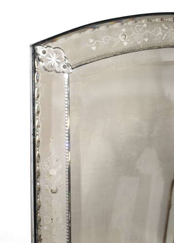 Antique Venetian mirror with arched top