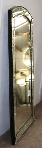 Antique Venetian mirror with arched top