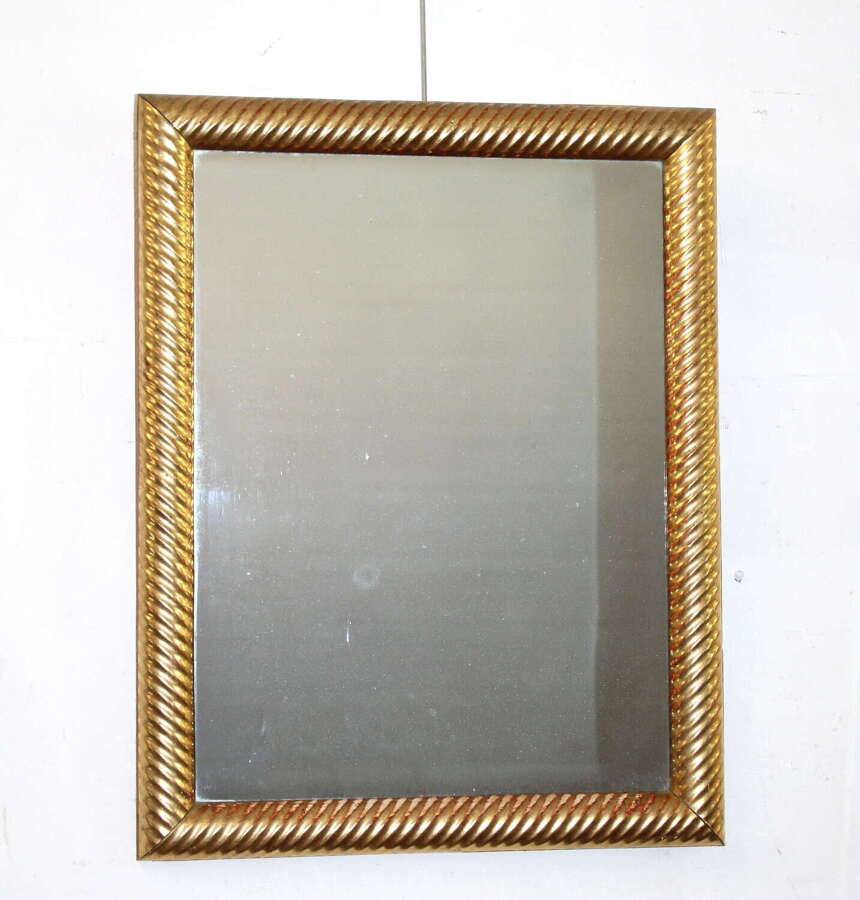 Antique French mirror with gilt ropetwist frame
